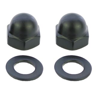 Spiegelmutter-Kit|  passend für alle Harley ab 82 | Schwarz Glanz
