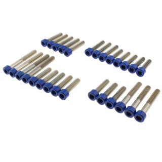 Motor-Schraubensatz | Suzuki GSF 1200 Bandit (BJ 96-06) | Edelstahl blau