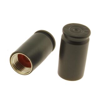 2x Ventilkappen Patronenhülsen Schwarz