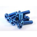 Titan Linsenkopf gefräst TX Blau M6x16