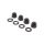 Blinkerbefestigung Mutter-Kit | Harley Davidson Touring Modelle  | Schwarz Glanz