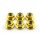 6x Titanmuttern M10x1,25 Gold