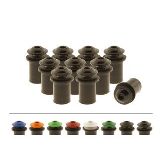 10x Verkleidungsschrauben-Set | M6x16 mit Gummimutter | Schwarz