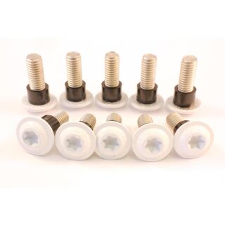 10x Verkleidungsschraube TX Peugeot Speedfight weiß