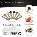10x Verkleidungsschrauben-Set | M5x16 mit Gummimutter | Grün