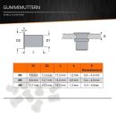 10x Verkleidungsschrauben-Set | M5x16 mit Gummimutter | Grün