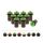10x Verkleidungsschrauben-Set | M5x16 mit Gummimutter | Grün