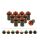 10x Verkleidungsschrauben-Set | M5x16 mit Gummimutter | Rot