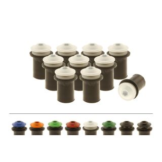 10x Verkleidungsschrauben-Set | M6x16 mit Gummimutter | Weiß