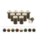 10x Verkleidungsschrauben-Set | M6x16 mit Gummimutter | Weiß