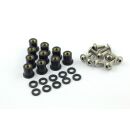 10x Verkleidungsschrauben-Set | M6x16 mit Gummimutter | Edelstahl