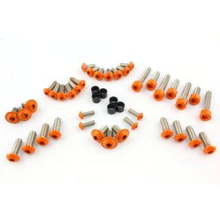 Schraubensatz Verkleidung/Rahmen KTM 690 SMC-R orange Edelstahl Orange