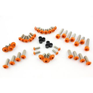 Schraubensatz Verkleidung/Rahmen KTM 690 SMC-R orange Edelstahl Orange