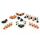 Schraubensatz Verkleidung/Rahmen KTM 690 SMC-R orange Edelstahl schwarz/orange