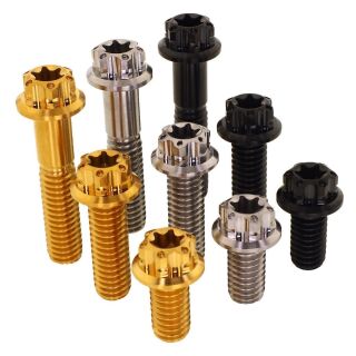 10-24 x 1/2 (13 mm) Titanschraube  UNC | Außensechskant mit Flansch / TX | 2Drive | Natur