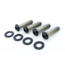 Fenderstruts vorne (4) Schrauben-Kit | Harley Davidson Softail ab 2007 | Schwarz Glanz