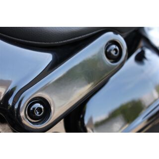 Fenderstruts vorne (4) Schrauben-Kit | Harley Davidson Softail ab 2007 | Schwarz Matt
