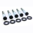Pulley-/Riemenrad Schrauben-Kit| Harley Softail ab 2007 / Dyna 06-17 | schwarz (K2) | Schwarz Glanz