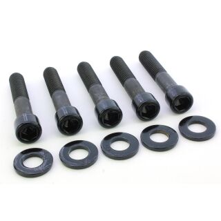 Schrauben-Kit Pulley-/Riemenrad ZK | Harley Softail ab 2007 / Dyna 06-17 | schwarz matt (K3)