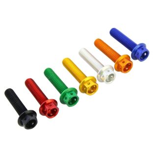 Aluminium "4race" | Außensechskant mit Flansch | M6x40 grün