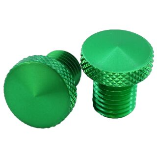 Spiegelgewinde Abdeckung Set | M10x1,5 | Alu grün