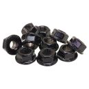 Mutter mit Flansch Zoll | UNC | V2A | pulverbeschichtet